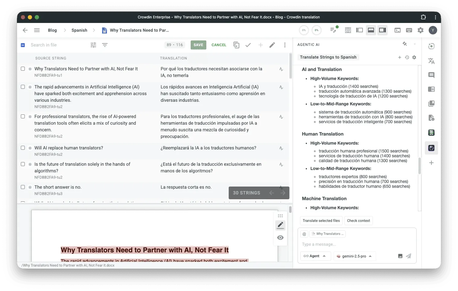 SEO prompt for the Agentic AI
